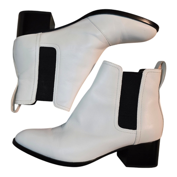 rag & bone White and Black Ankle Boots - Picture 3 of 8